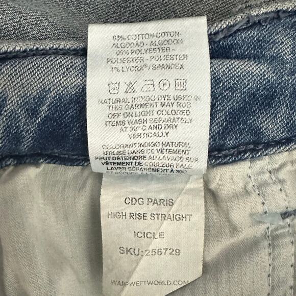 Warp+Weft CDG Paris High-Rise Jeans Button Fly Denim 8/29 Womens Stretch Comfort - Picture 12 of 12